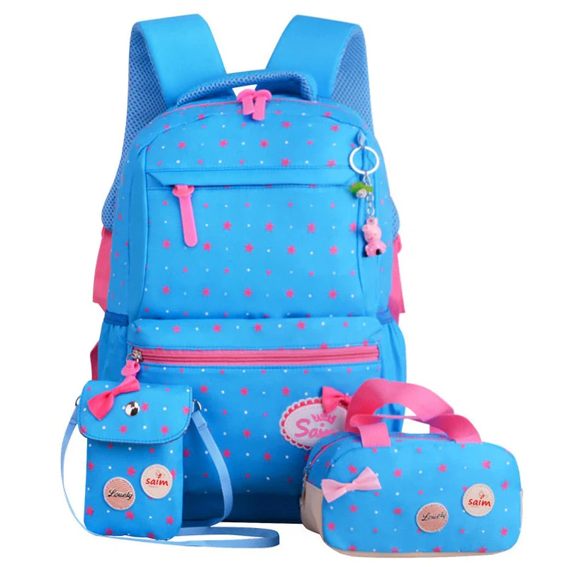deanwangkt 3pcs/set Printing School Bags Backpacks Schoolbag Fashion Kids Lovely Backpack For Children Girls School bag Student Mochila sac - Deanwangkt