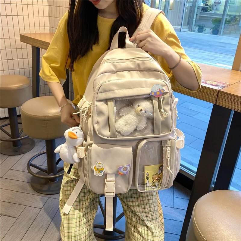 Back To School Cute Women Large Capacity Backpack Female Japanese High Schoolbag College Lady Laptop Backpacks Kawaii Girl Travel Book Bags - Deanwangkt
