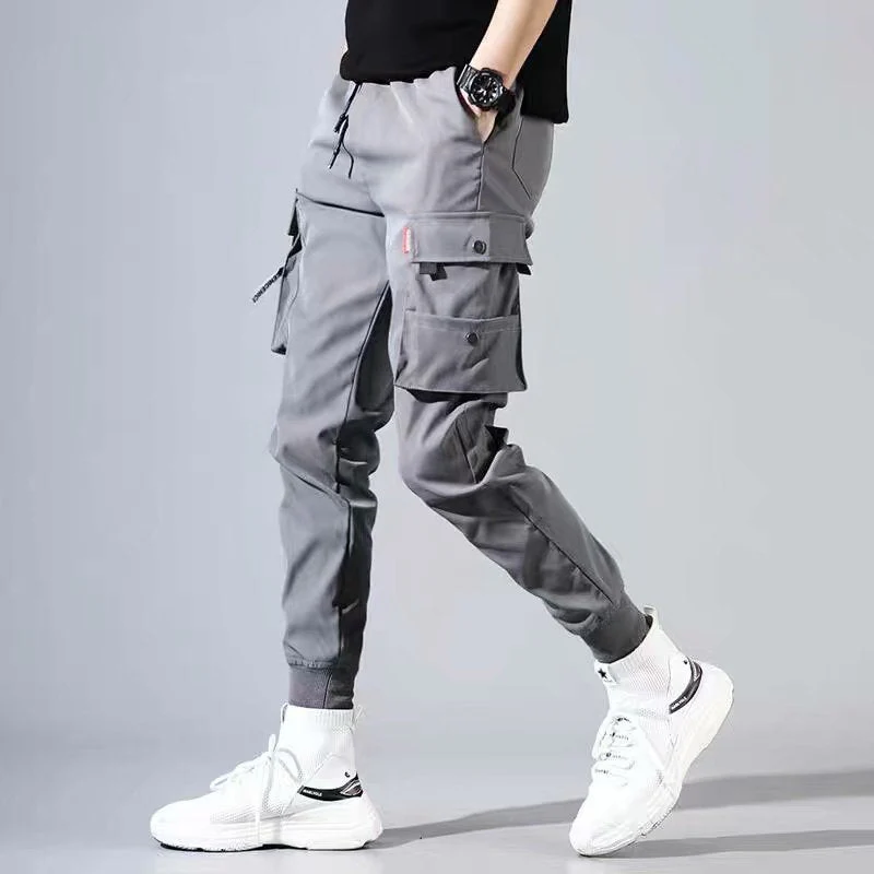 DEANWANGKT Mens Vintage Hip Hop Style Baggy Jeans Hip Hop Cargo Pants Men Streetwear Cotton Joggers Fashion Sweatpants Male Casual Harem Trousers Summer Harajuku Pants Men Women - Deanwangkt