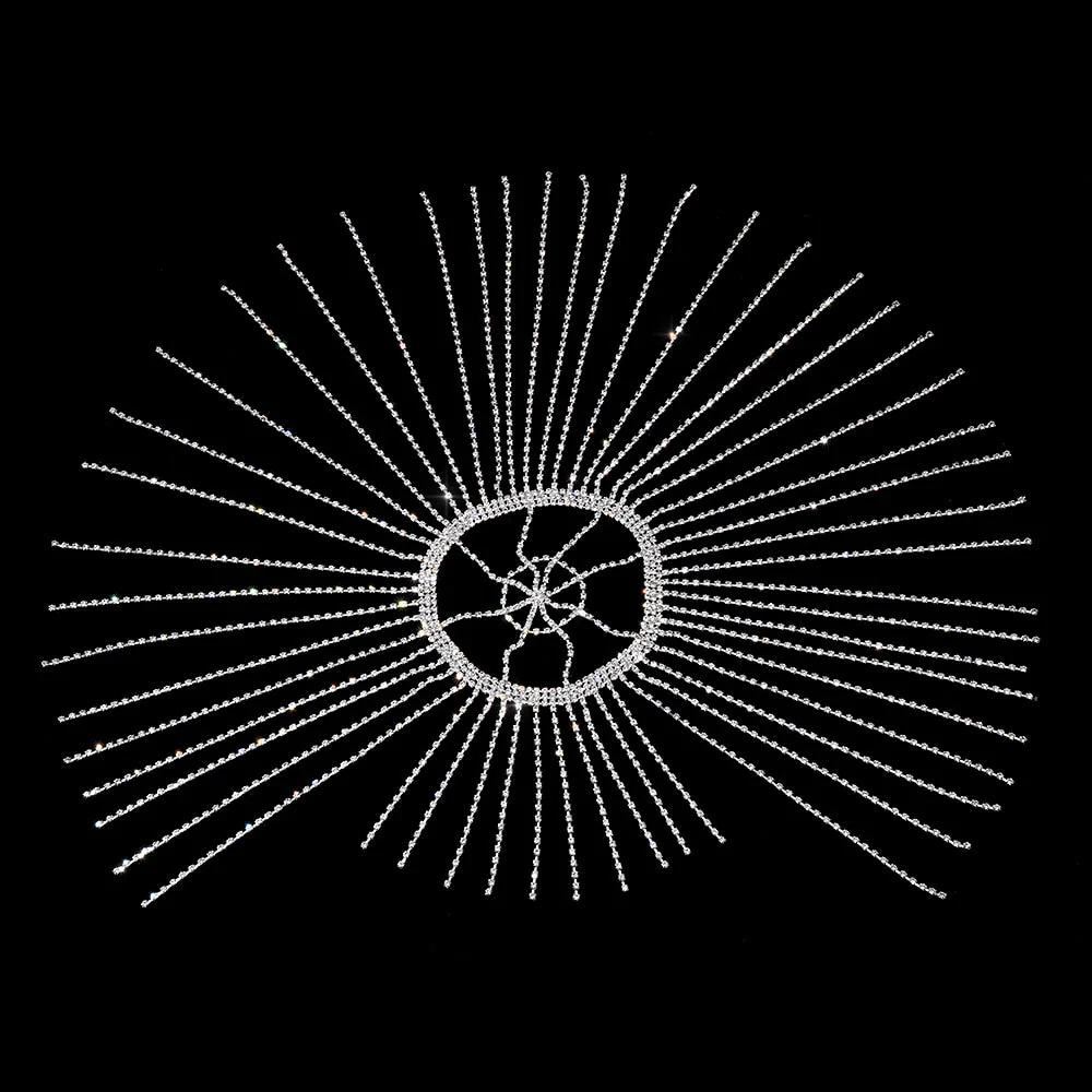 deanwangkt  Stonefans Flash Long Tassel Hair Chain Rhinestone Head Chain for Women Nightclub Crystal Headband Hat Bridal Headpiece Jewelry - Deanwangkt