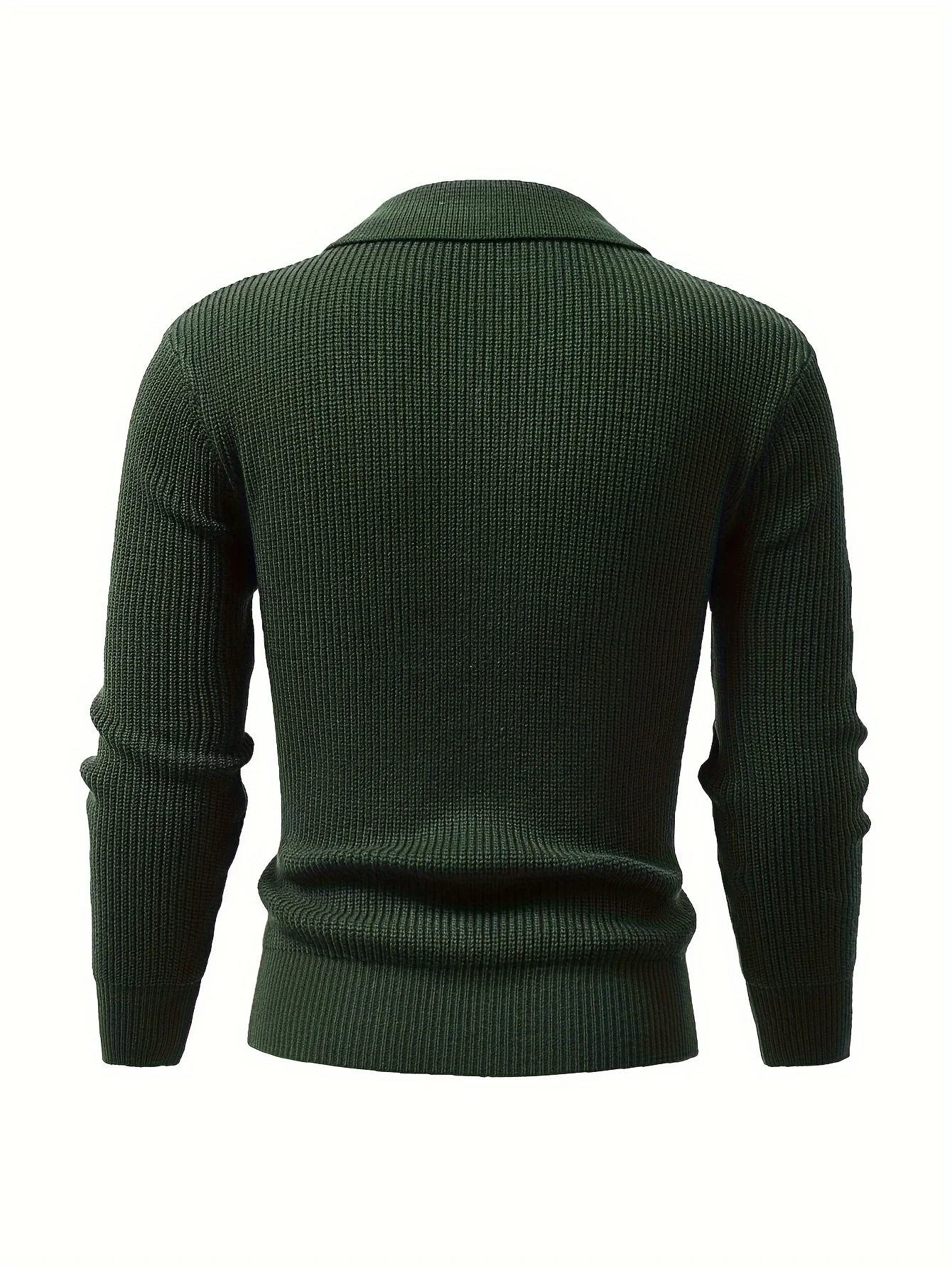 deanwangkt  Men's Stylish Solid Loose Cardigan, Casual Mid Stretch Breathable Long Sleeve Lapel Top For City Walk Street Hanging Outdoor Activities - Deanwangkt