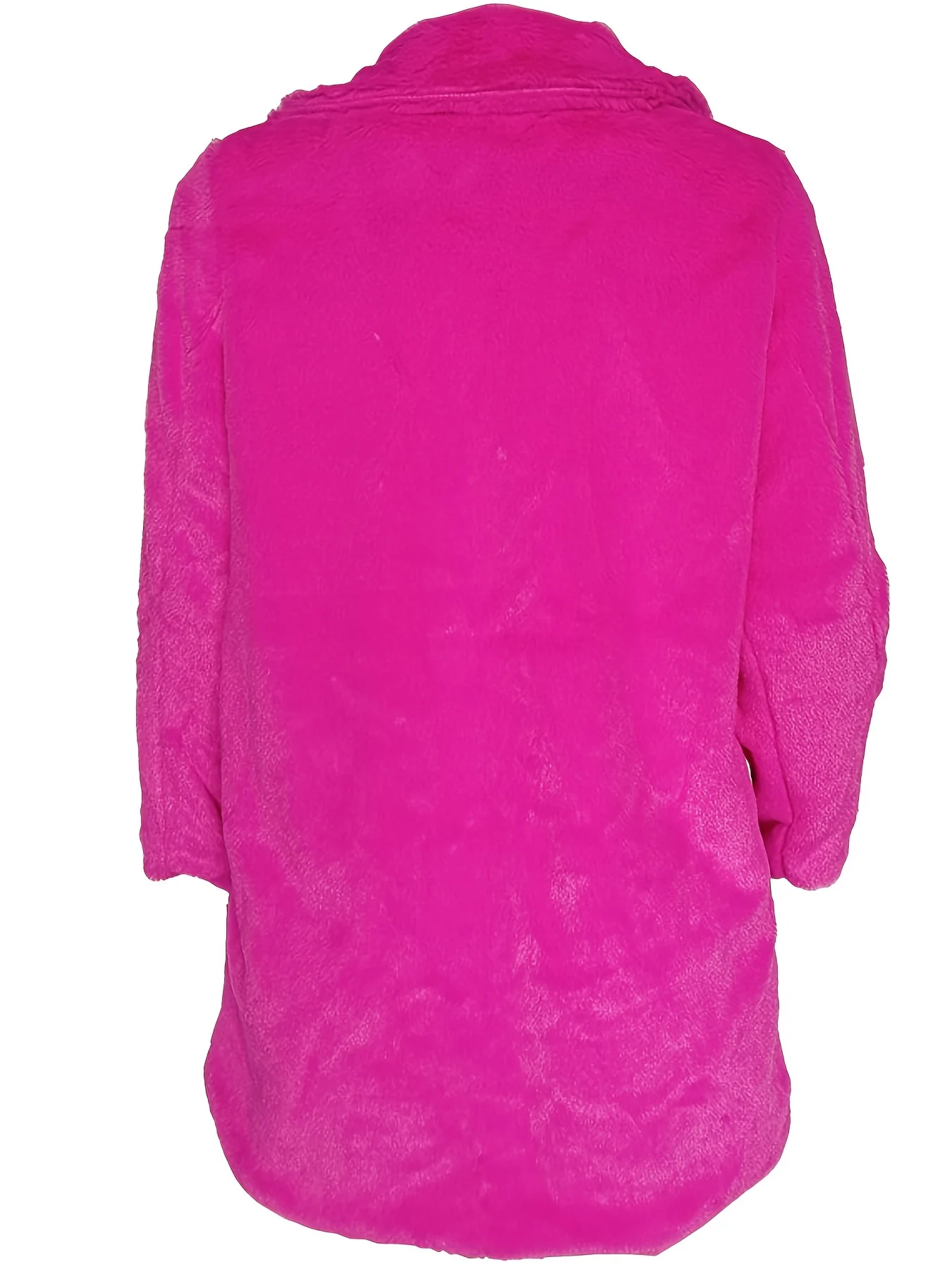 Winter Warm Plush Loose Coat, Casual Long Sleeve Fashion Teddy Outerwear, Women's Clothing - Deanwangkt