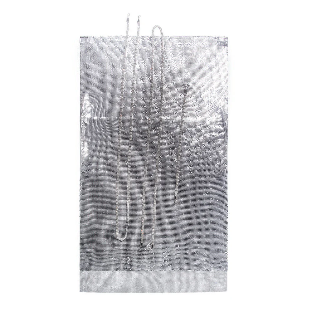 SRUBY Sexy Backless Metal Party Summer Dress Women Beach Night club Mini slip dress Glitter Sequin ladies Dresses  Christmas - Deanwangkt