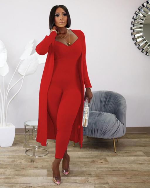 deanwangkt two piece set women 2 piece set women outfits long sleeve cardigans jumpsuit fall clothes for female 2 pieces sets outfits - Deanwangkt