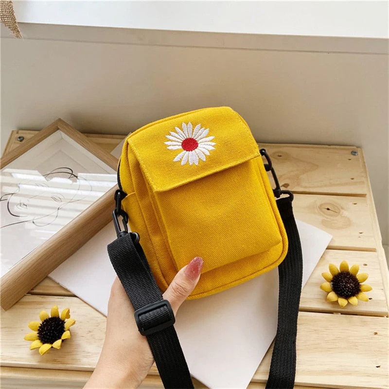 deanwangkt  Women Purse Bag New Small Canvas Bag For Women  Flower Embroidery Shoulder Bag Girls Crossbody Bag Phone Bags Bolsa Feminina - Deanwangkt