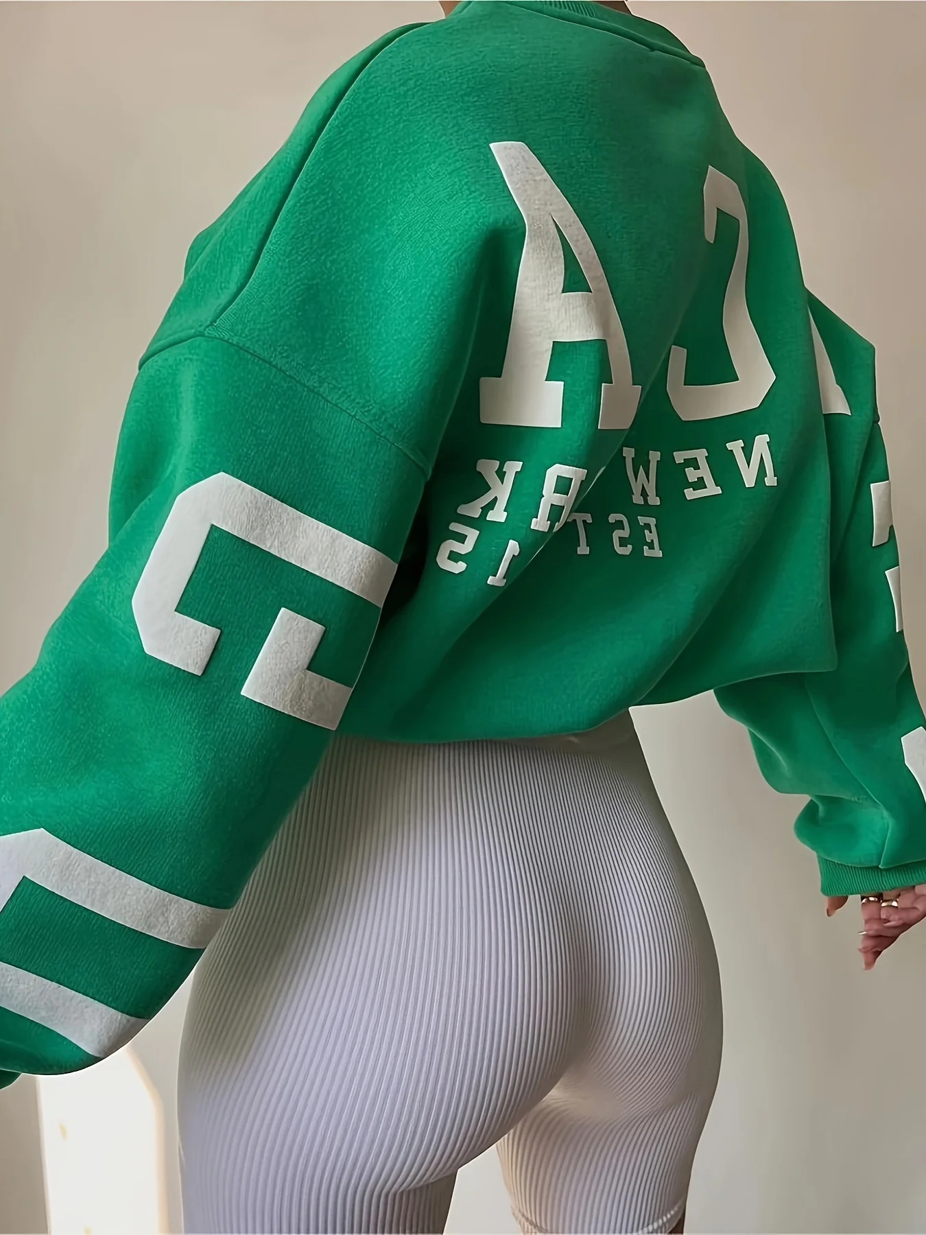 Letter Print Pullover Sweatshirt, Casual Long Sleeve Crew Neck Sweatshirt For Fall & Winter, Women's Clothing - Deanwangkt