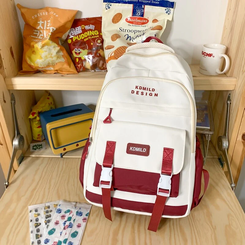 BACK TO COLLEGE  Fashion Teen Patchwork Schoolbag Women Cute Rucksack Girls High School Mochila Boy Waterproof Nylon Backpack Bookbag - Deanwangkt