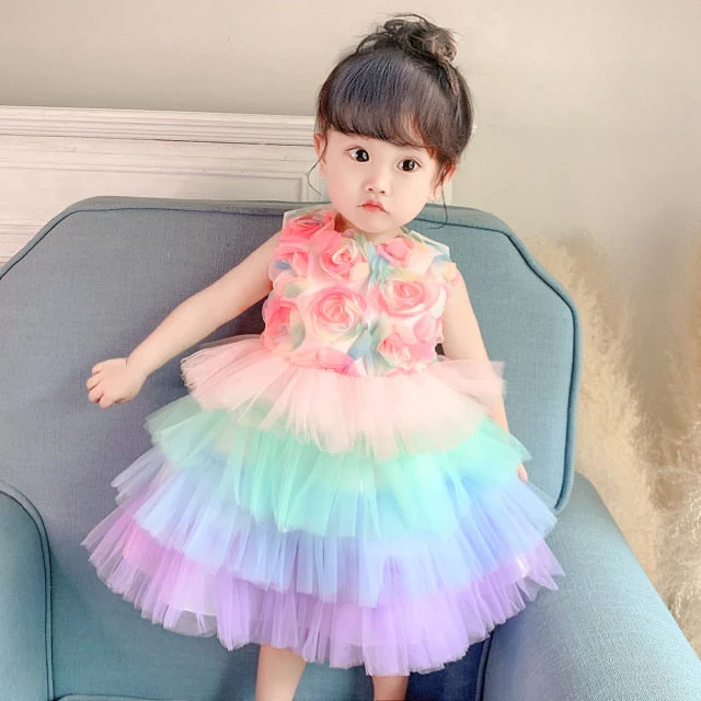 Summer Sequin Big Bow Baby Girl Dress 1st Birthday Party Wedding Dress For Girl Palace Princess Evening Dresses Kid Clothes - Deanwangkt