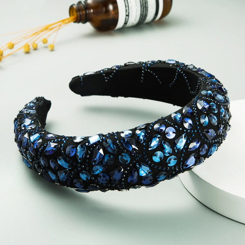 Baroque Hand Made Pearl Beading Gemstone Retro Luxury Hairbands ZA Hair Accessories Hair Bows Flower Crown Headbands For Women - Deanwangkt