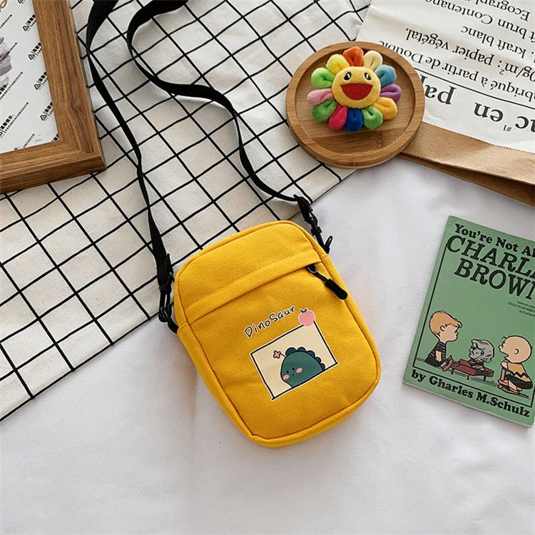 deanwangkt  Casuan Small Canvas-Bag Women New Dinosaur Shoulder Bags Little Student Crossbody Bag For Women  Bolsos Para Mujer Handbag - Deanwangkt