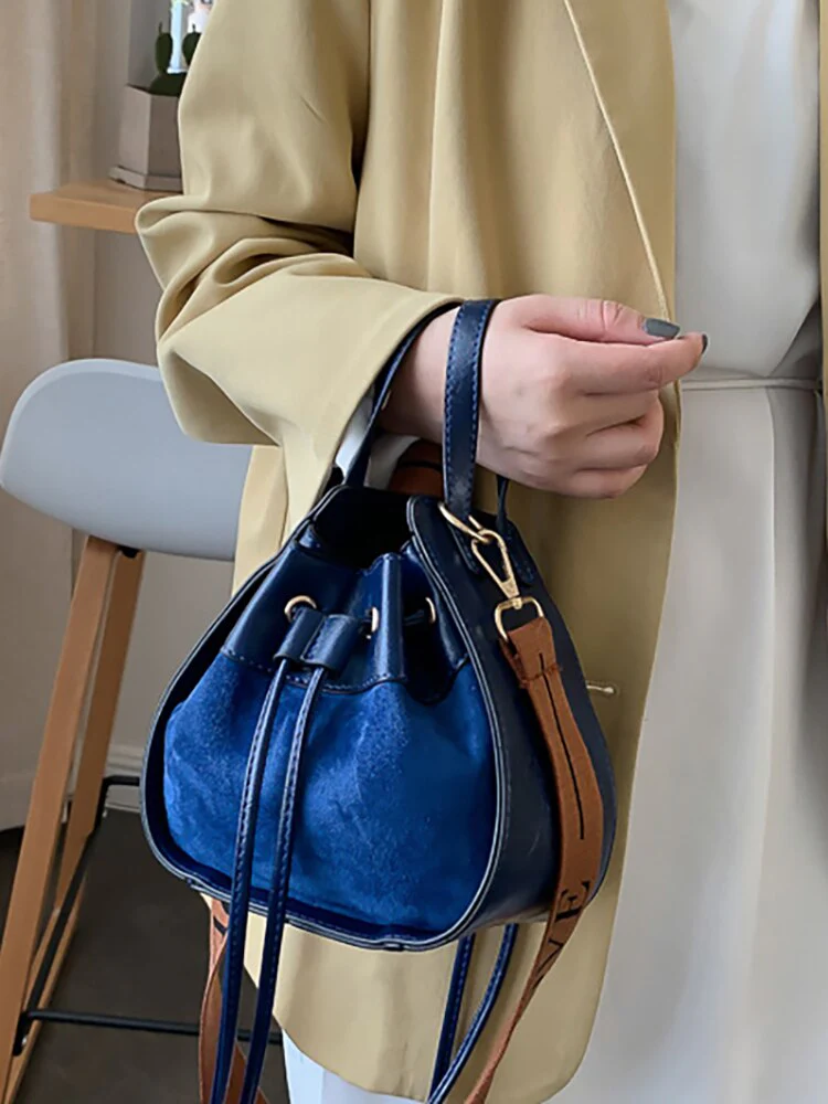 deanwangkt  Women's Bucket Bags Female Shoulder Casual Leather For Designer  Brand Handbags Lady Pu Crossbody Drawstring Bag Purse - Deanwangkt