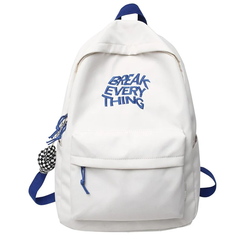 deanwangkt Trendy Girl Boy Waterproof Laptop College Backpack Fashion Travel Lady Nylon Bag Men Women School Backpack Female Male Book Bags - Deanwangkt