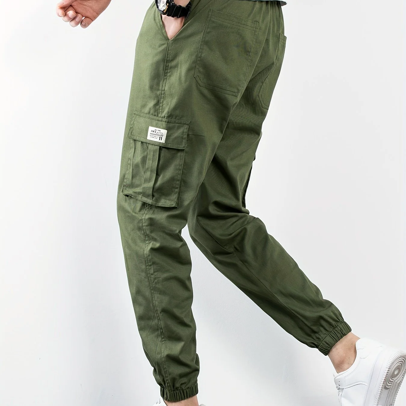 deanwangkt Classic Design Multi Flap Pockets Cargo Pants, Men's Casual Techwear Drawstring Cargo Pants Hip Hop Joggers For Autumn Summer Outdoor - Deanwangkt