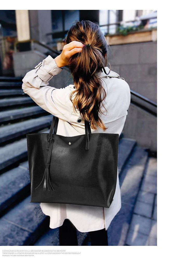 deanwangkt  Big Women's PU Handbags Bucket Shoulder Bag Large Capacity Ladies Shopping Bag Luxury Handbags Ladies Bag Designer Bags - Deanwangkt