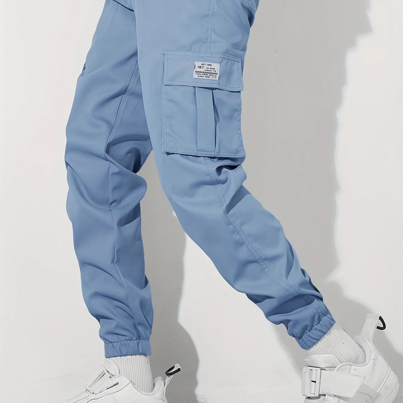 deanwangkt Classic Design Multi Flap Pockets Cargo Pants, Men's Casual Techwear Drawstring Cargo Pants Hip Hop Joggers For Autumn Summer Outdoor - Deanwangkt