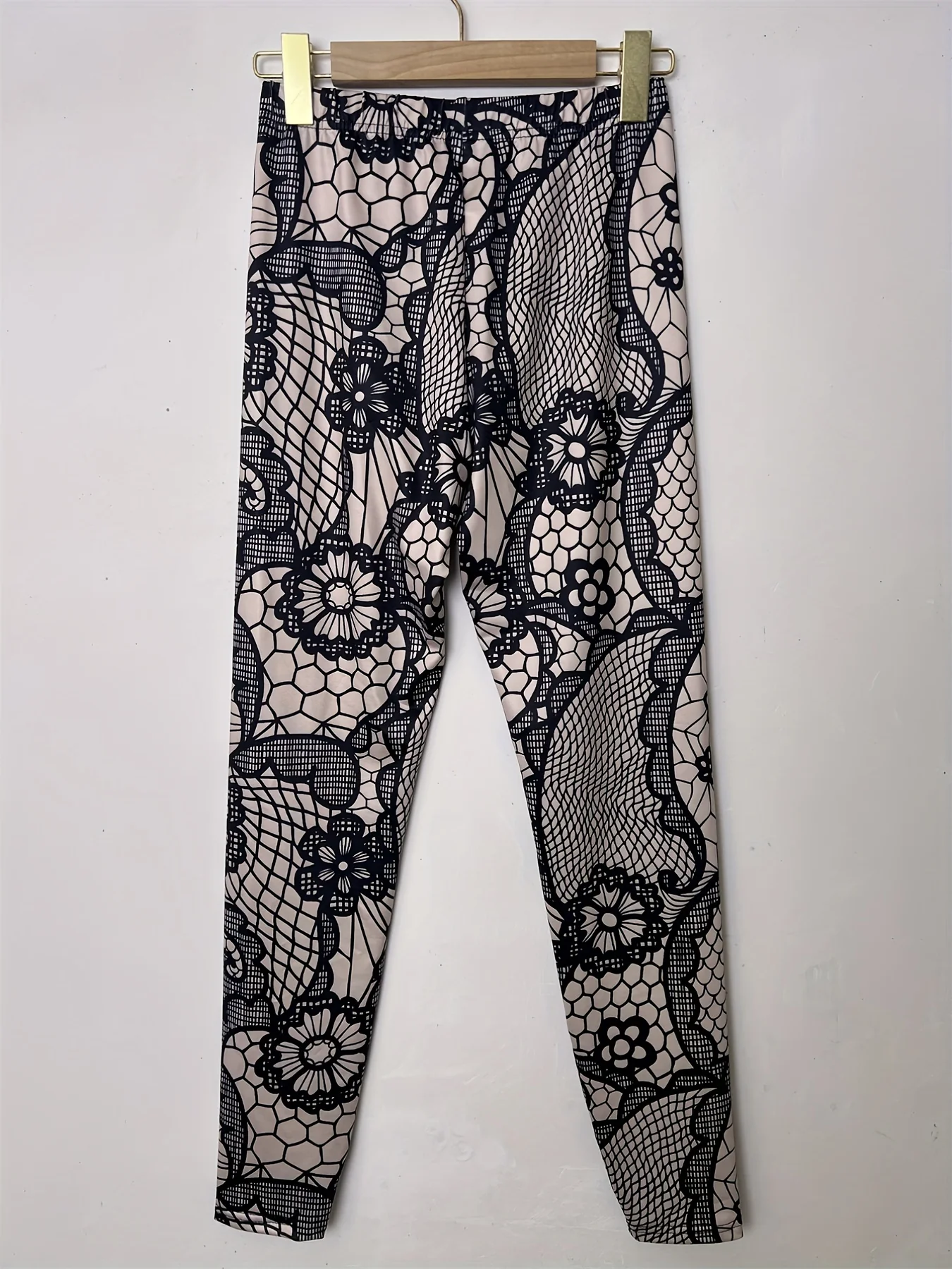 Floral Print Skinny Leggings, Casual Elastic Waist Stretchy Leggings, Women's Clothing - Deanwangkt