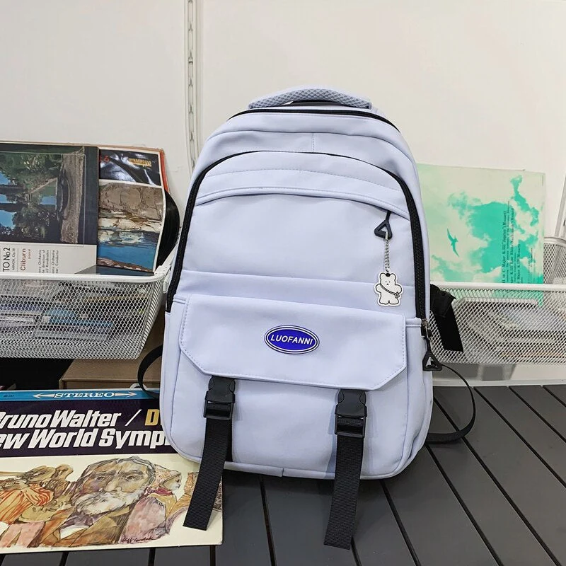 BACK TO SCHOOL  Fashion Student Bookbag High-capacity Boys Laptop Rucksack Travel Mochila Women Waterproof Backpack Men Black Bagpack - Deanwangkt