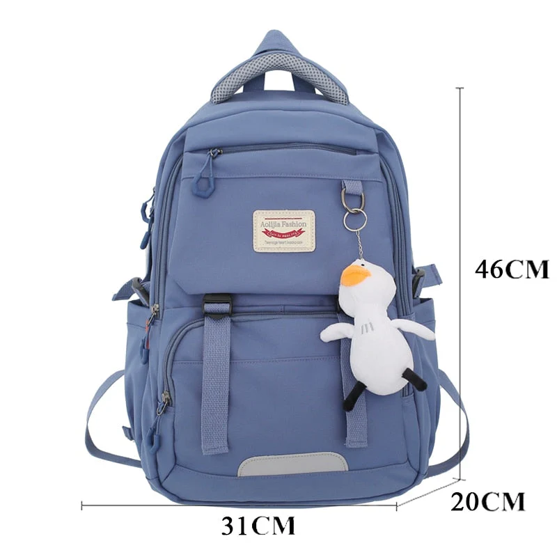 BACK TO SCHOOL    Fashion Lovers Rucksack High School Bookbag for Girls Boy Schoolbag Women Travel Bag Mochila Men Laptop Backpack Black - Deanwangkt
