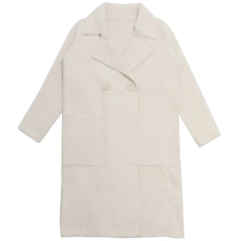 deanwangkt  British Double Breasted Oversized Long Trench Coat Women Windbreaker Fashion Female Turn-down Collar Long Overcoats Casual top - Deanwangkt