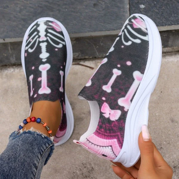 deanwangkt - Purple Casual Patchwork Printing Round Comfortable Out Door Shoes - Deanwangkt