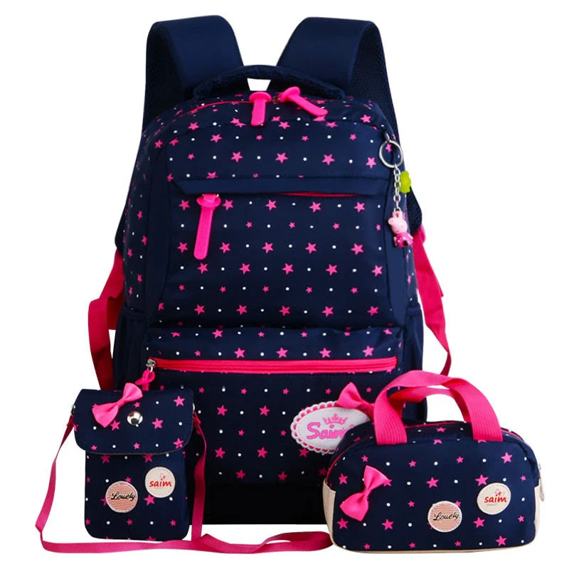 deanwangkt 3pcs/set Printing School Bags Backpacks Schoolbag Fashion Kids Lovely Backpack For Children Girls School bag Student Mochila sac - Deanwangkt