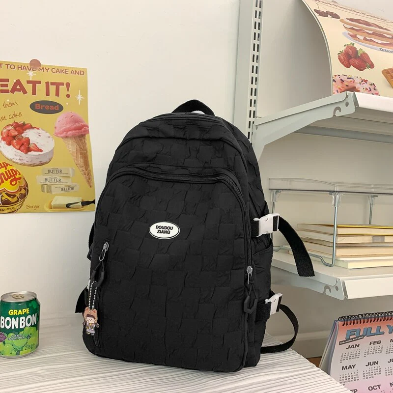 Back to school  Girl Fashion Waterproof Backpack Cute Teenage Bookbag Shoulder Bag Kawaii Pinkycolor Rucksack Women Mochila Schoolbag - Deanwangkt