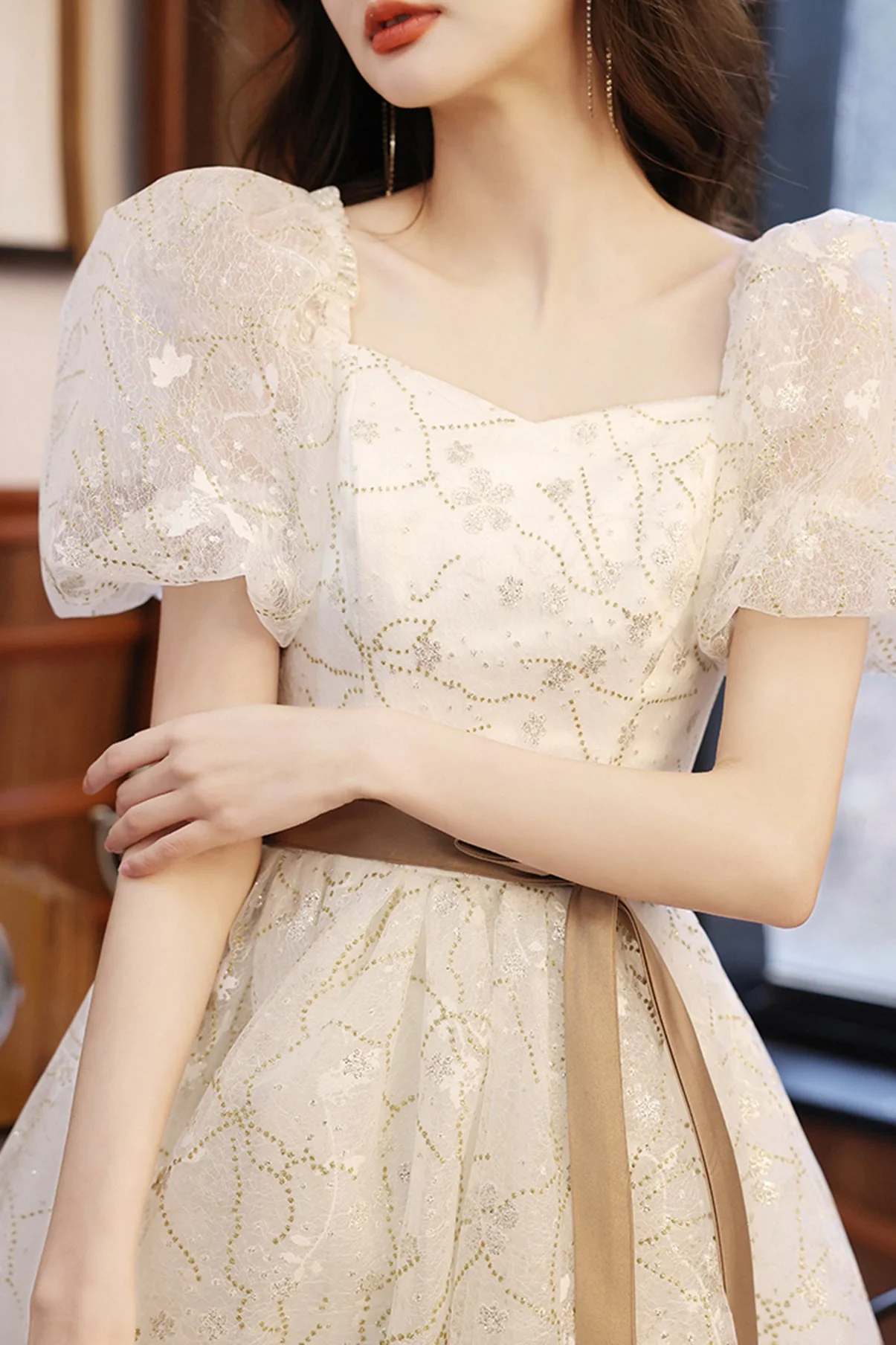 solvbao White A-Line Short Prom Dresses, White Party Dresses - Deanwangkt