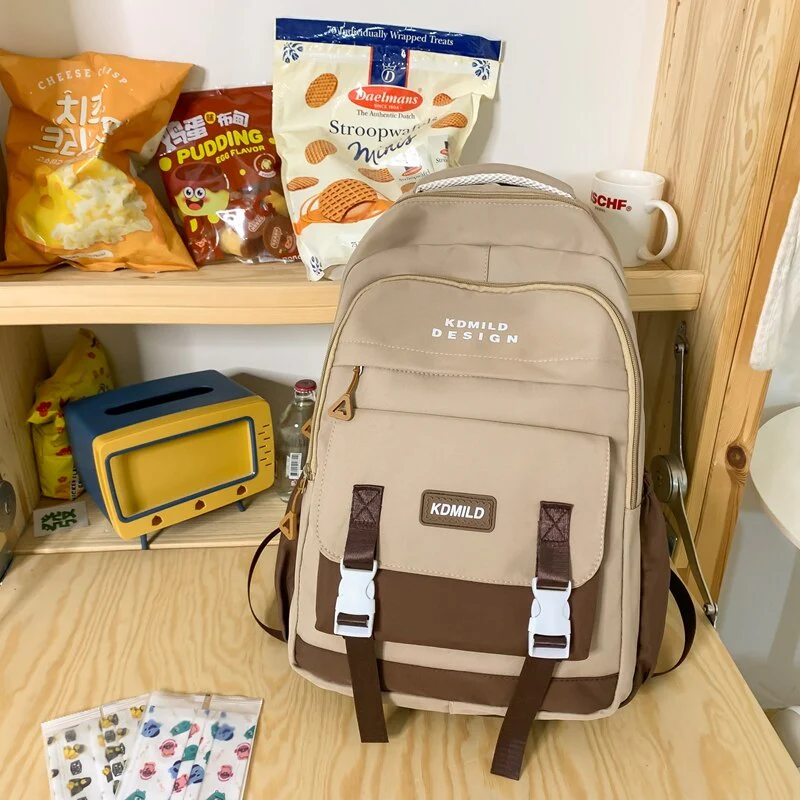 BACK TO COLLEGE  Fashion Teen Patchwork Schoolbag Women Cute Rucksack Girls High School Mochila Boy Waterproof Nylon Backpack Bookbag - Deanwangkt