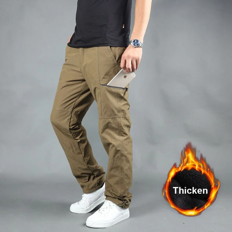 DEANWANGKT Mens Vintage Hip Hop Style Baggy Jeans High Quality Winter Warm Men Thick Pants Double Layer Military Army Camouflage Tactical Cotton Trousers For Men Brand Clothing - Deanwangkt