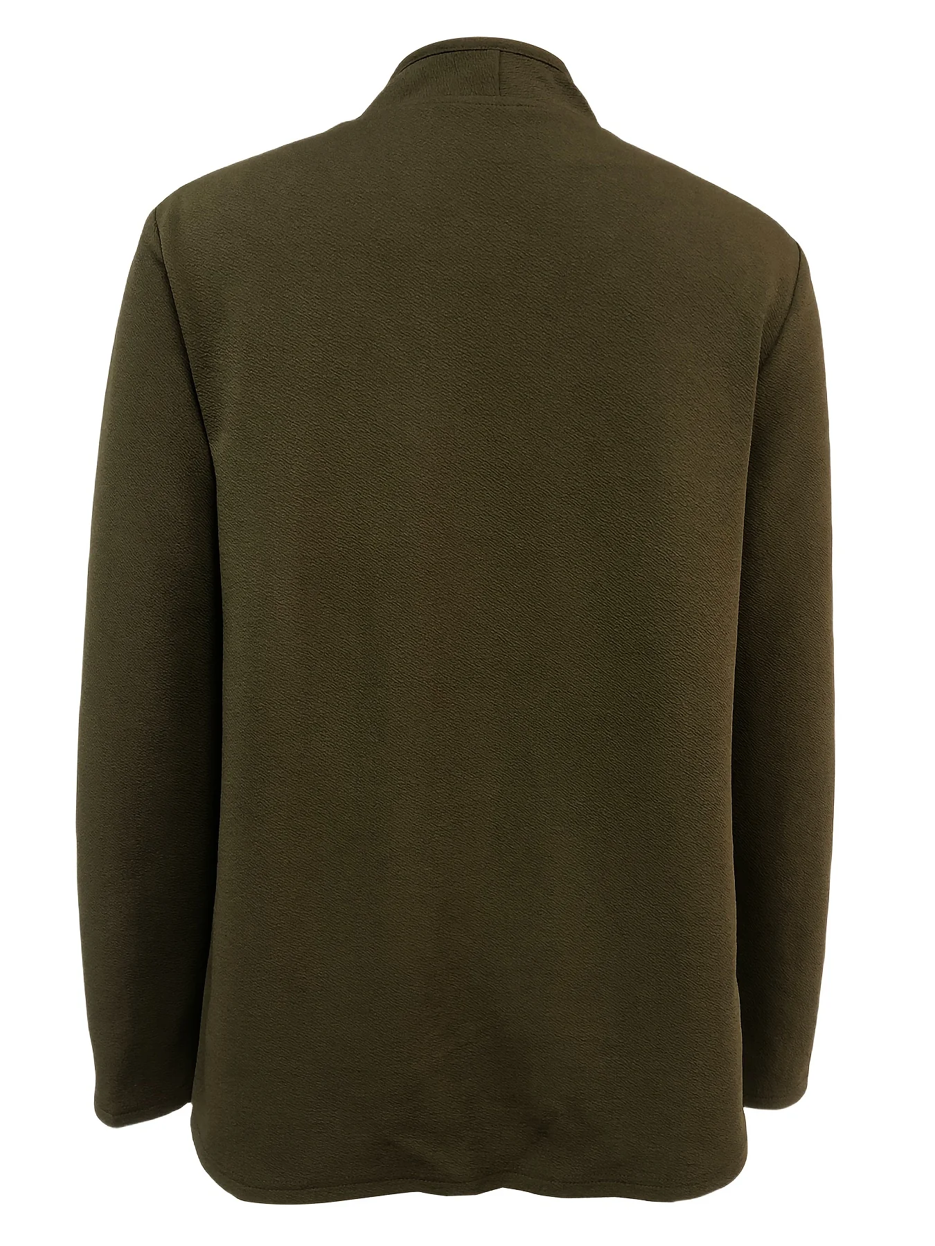 Solid Lapel Patched Pockets Jacket, Versatile Open Front Jacket For Spring & Fall, Women's Clothing - Deanwangkt