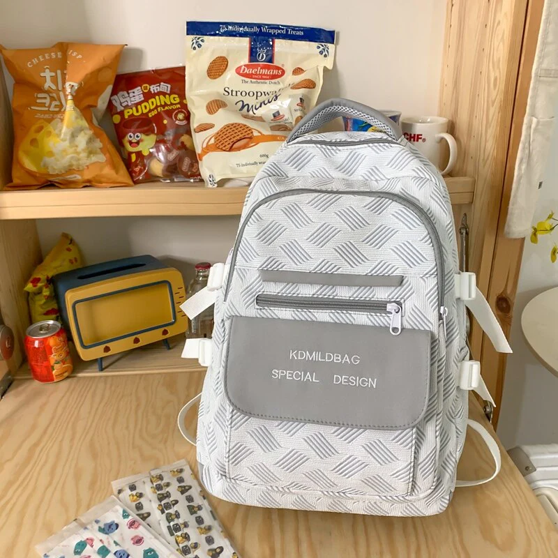 BACK TO COLLEGE  Women Rucksack Fashion Teen Cute Schoolbag for Girl High School Mochila Waterproof Nylon Bookbag Kawaii Backpack Lady - Deanwangkt