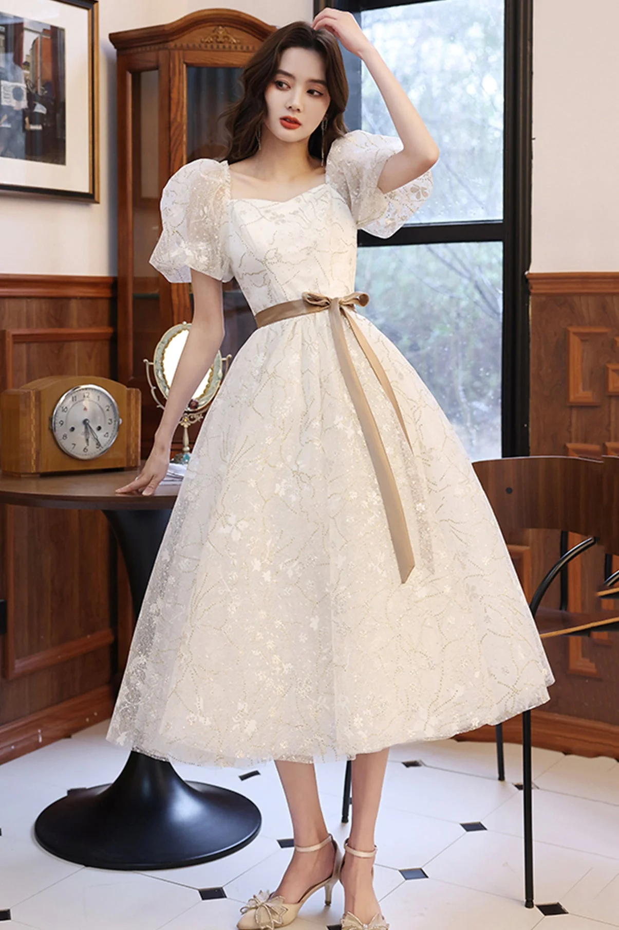 solvbao White A-Line Short Prom Dresses, White Party Dresses - Deanwangkt