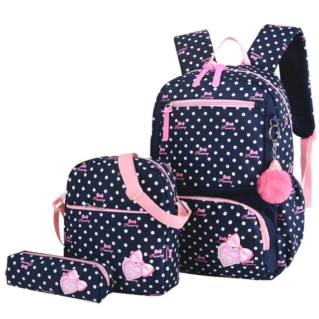 deanwangkt 3pcs/set Printing School Bags Backpacks Schoolbag Fashion Kids Lovely Backpack For Children Girls School bag Student Mochila sac - Deanwangkt