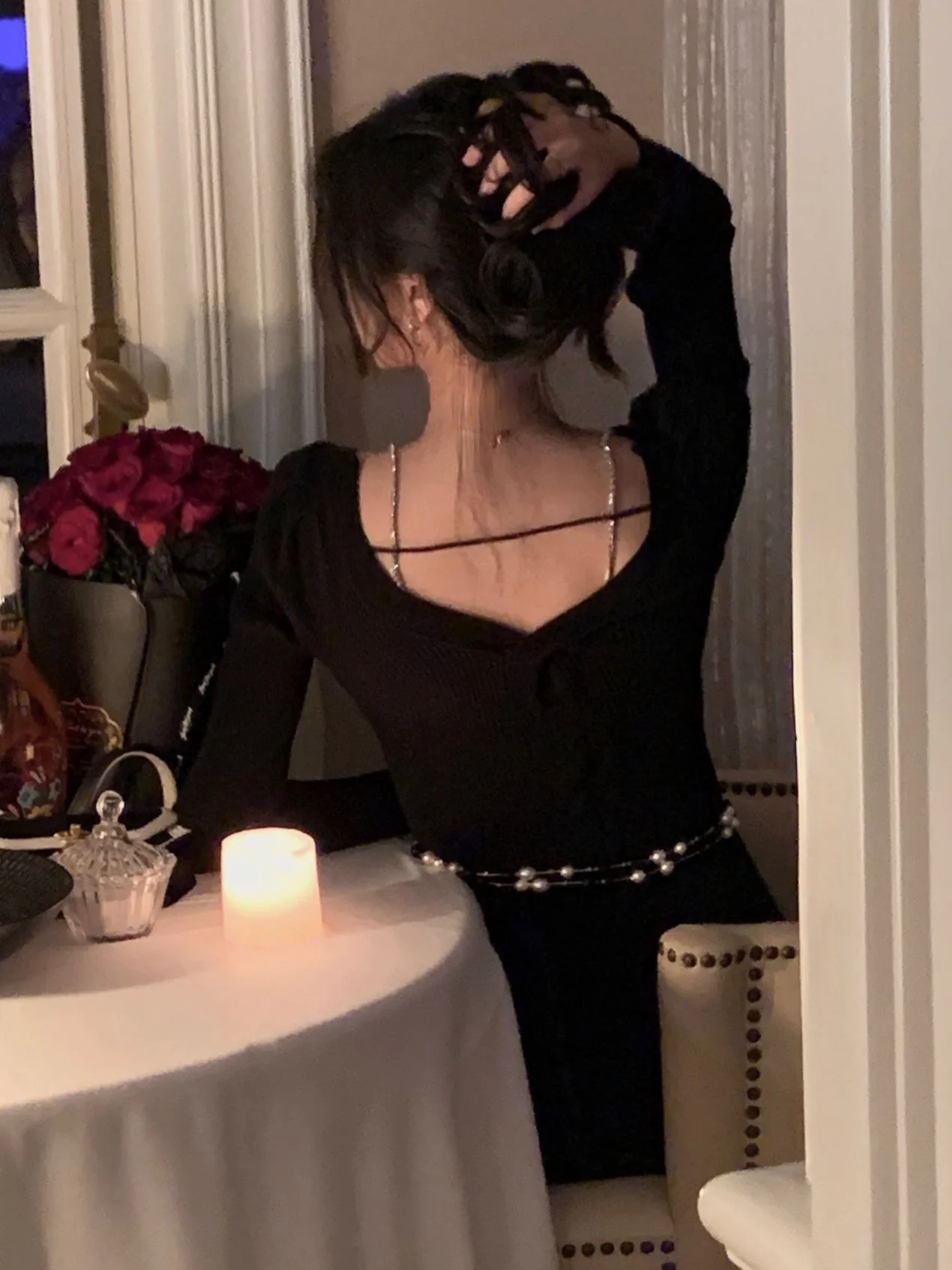 deanwangkt French Square Neck Knitted Midi Dresses Women New Autumn Sexy Bodycon Elegant Party Evening Fashion One Piece Female Clothing - Deanwangkt