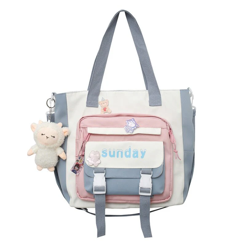 Back to school  Fashion Cute Teens Bookbag Nylon Waterproof Women Backpack Travel Mochila Kawaii Schoolbag for Girls Set Bag Rucksack - Deanwangkt