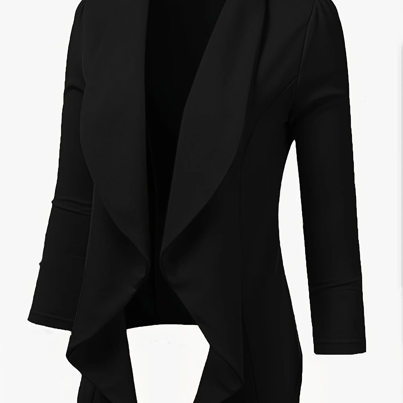 Solid Single Breasted Blazer, Casual Long Sleeve Lapel Blazer For Office, Women's Clothing - Deanwangkt
