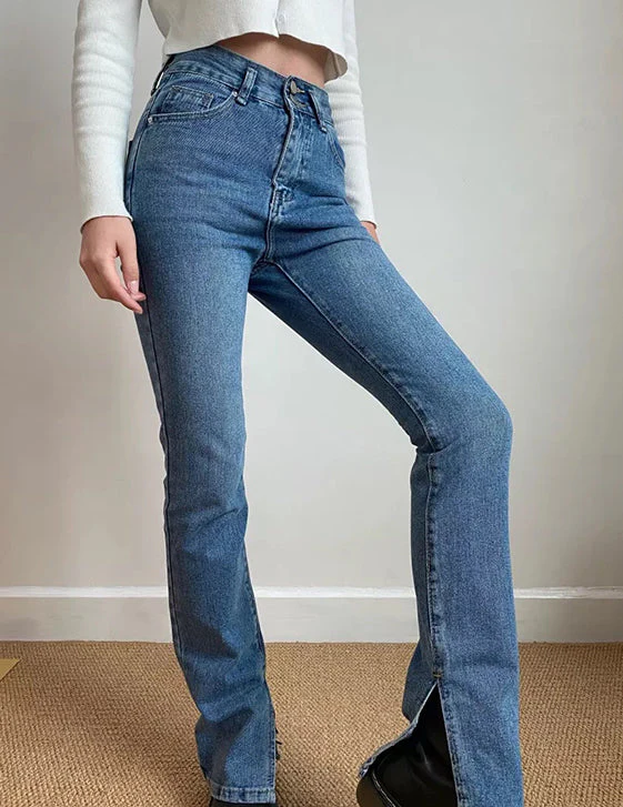 deanwangkt - Tala Cowgirl Split Jeans - Deanwangkt