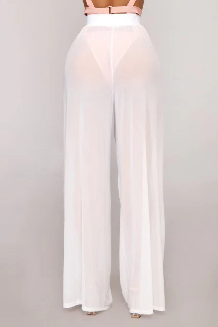 Bkning Swimsuit Cover Up Pants For Women Mesh Sheer Beach Sexy Swimwear Coverup Pant See Through Swim Bikini Bathing Suit - Deanwangkt
