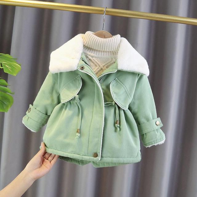 deanwangkt new Baby Girl Boy winter Spring Autumn Plush Coats Jackets Fashion cotton down Kids Children Overwear Clothes - Deanwangkt