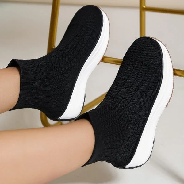 deanwangkt - Black Casual Patchwork Solid Color Round Comfortable Out Door Shoes - Deanwangkt