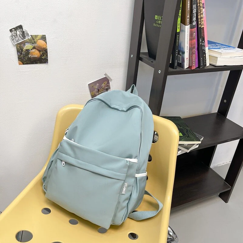 Back to school  Fashion Women Mochila Travel Shoulder Bag Girls Cute Bookbag Laptop Rucksack for Schoolbag Teen Backpack Student Solid - Deanwangkt