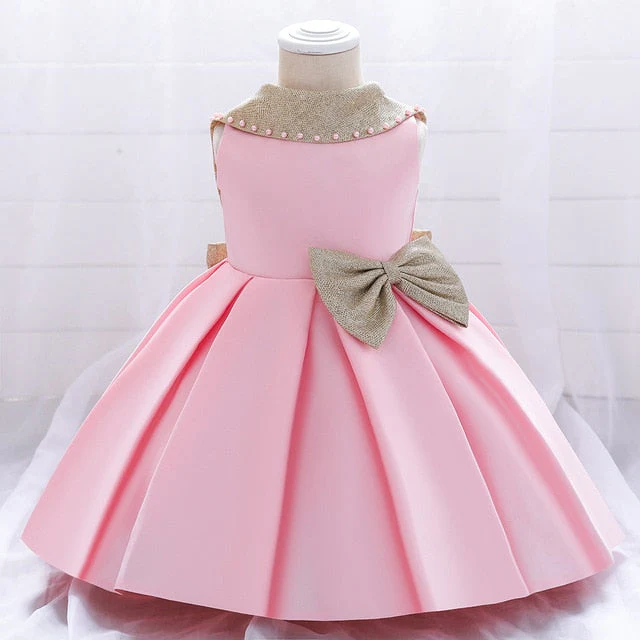 Infant Baby Girl Dresses Girl Ball Gown Tutu Princess Dress Sequin Bow Baby Girl Dress 1st Birthday Wedding Party Dress - Deanwangkt