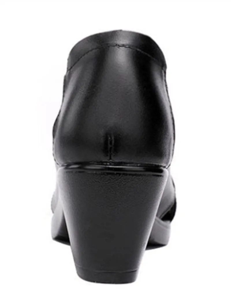 deanwangkt Women Shoes Peep Toe Pumps Hollow Outs High Heels Sandals Boat Shoes Platform Pumps Woman Open Toe Sandalias mujer Summer - Deanwangkt