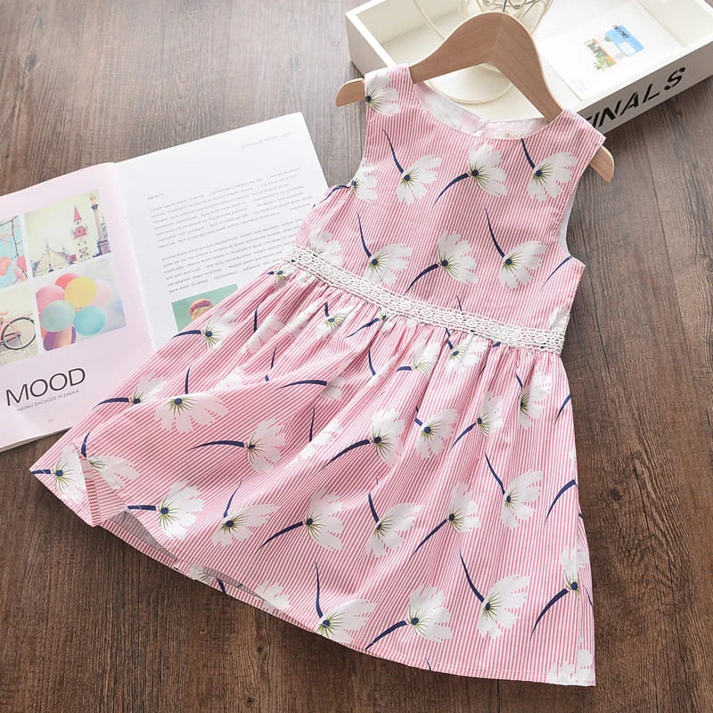 deanwangkt Baby Girl Clothes  Toddler Dresses Summer Style Children Floral Pattern Costume Girl Clothes Kids Dress For Girls Casual Dresses - Deanwangkt