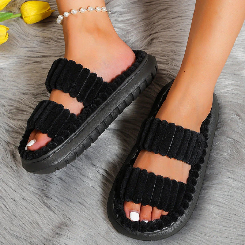 deanwangkt - Black Casual Patchwork Solid Color Round Comfortable Shoes - Deanwangkt