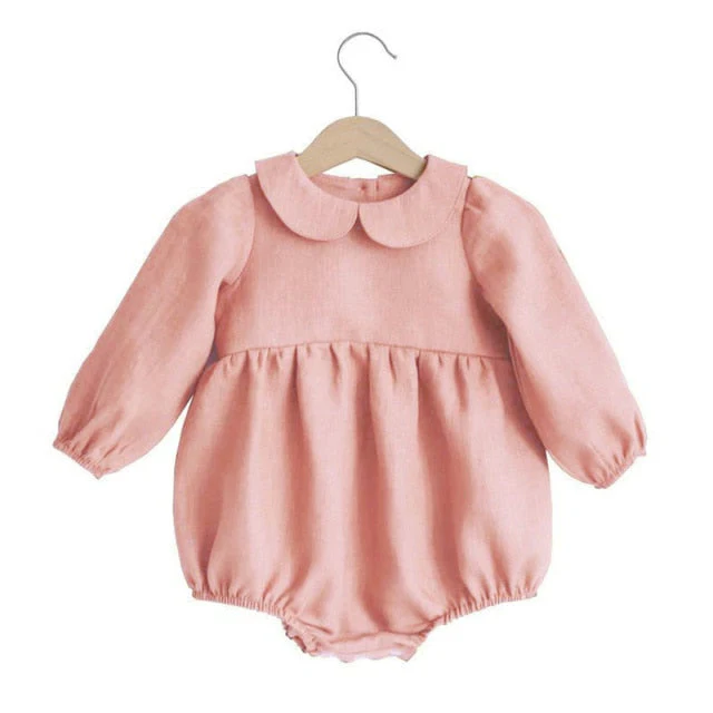 Baby Girl Clothes 0-2T Long Sleeve Romper Jumpsuits One-piece New Fashion 100% Organic Cotton Newborn Baby Girl Rompers - Deanwangkt