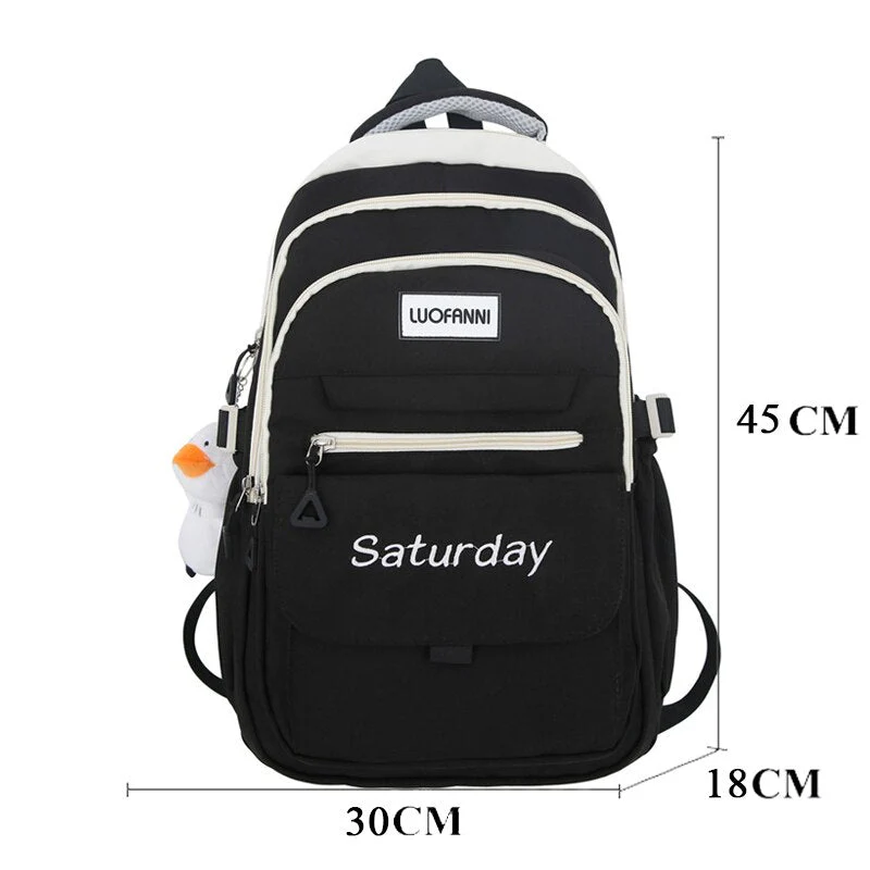 BACK TO COLLEGE  Cute Girl Fashion Bookbag for Teen Waterproof Backpack High School Kawaii College Laptop Rucksack Women Travel Mochila - Deanwangkt