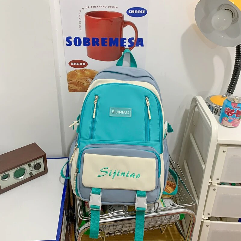 Back to school  Girls High-capacity Schoolbag High School Fashion Waterproof Backpack Women Cute Travel Mochila Nylon Laptop Rucksack - Deanwangkt