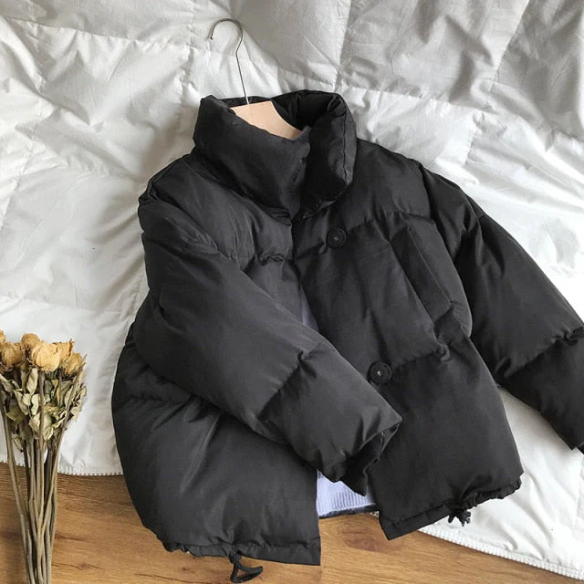 deanwangkt Autumn Winter Collection Solid Women Down Jacket Warm Thicken Stand Collar White Duck Down Parka Women's Jackets Coats - Deanwangkt