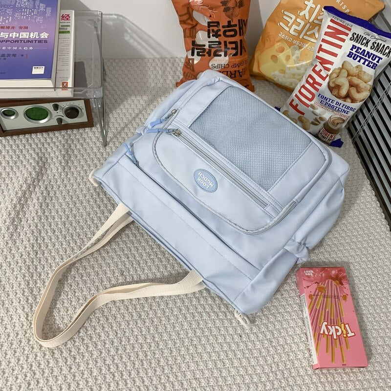 Back to school   Fashion Kawaii Student Schoolbag 2pcs Set Bag Girls Cute Waterproof Backpack Travel Mochila Teens Bookbag Shoulder Bag - Deanwangkt